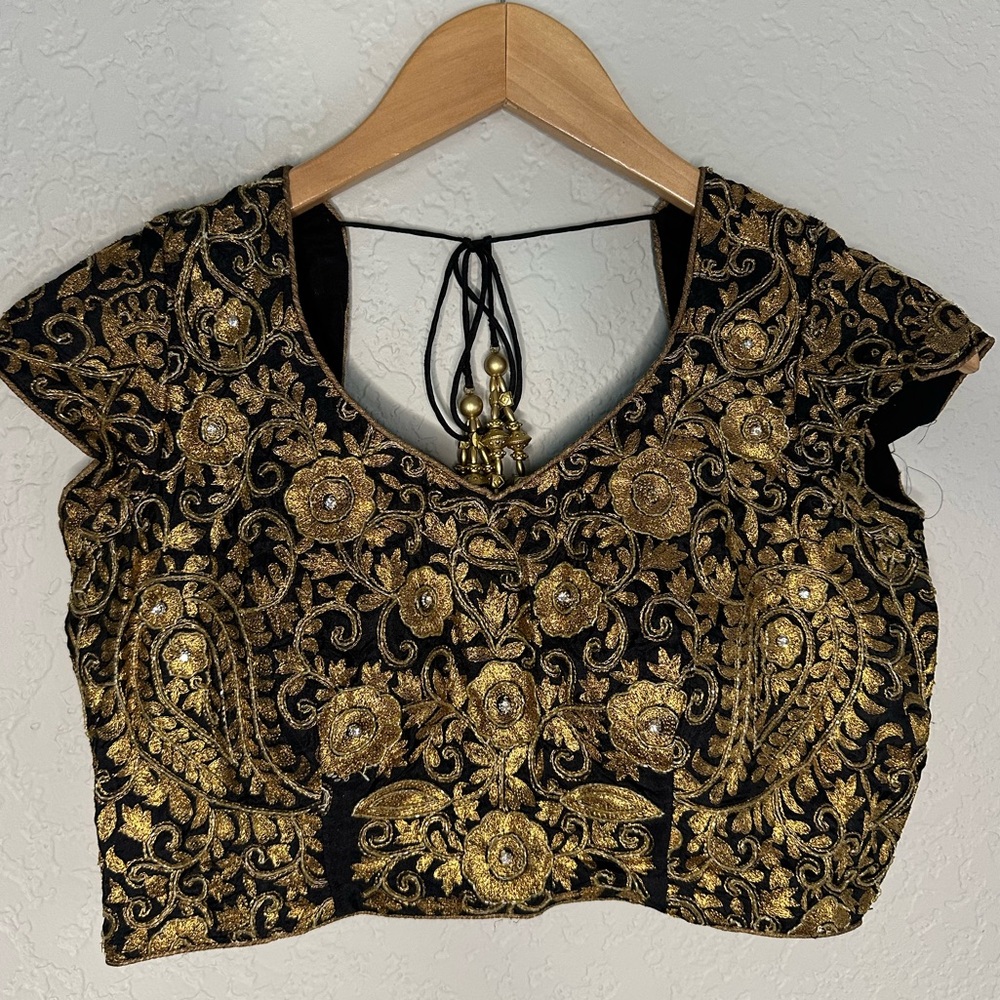 Sonal Patel Medieval Costume Top Moroccan Renaissance Gold Gilded Embellished